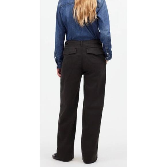 Madewell Petite Low-Slung Baggy Utility Pants Almost Balck NWT 24P - Picture 2 of 9